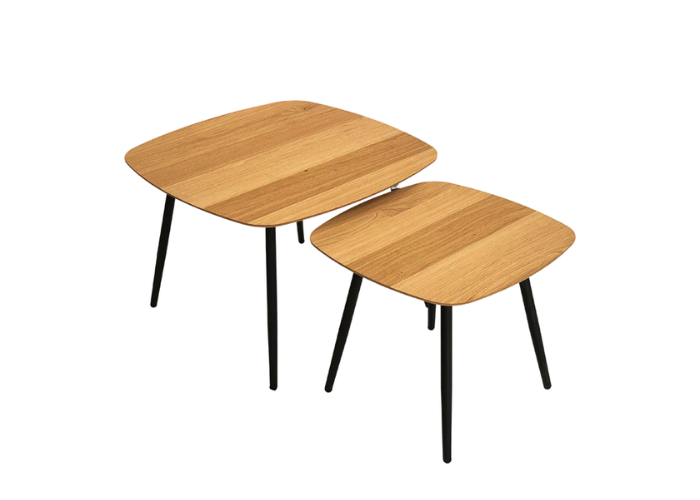Sivupöytien setti metallijaloilla Geometric