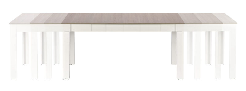 SEWERYN 160/300 cm jätkettävä ruokapöytä tammi / valkoinen