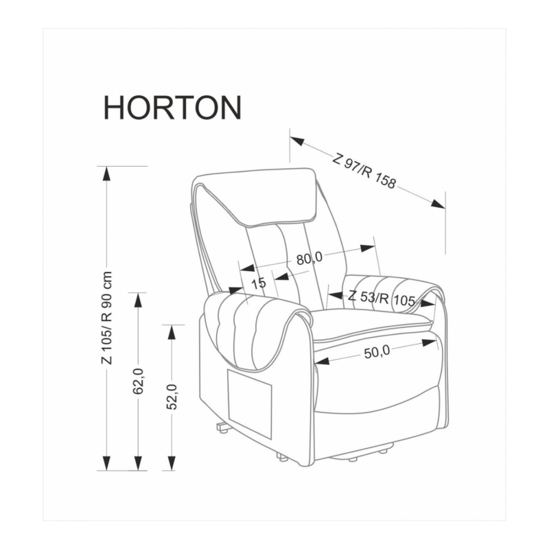Horton-lepotuoli nojatuoli
