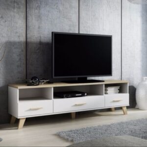 TV-taso LOTTA 180 3s3K dimond valkoinen/lsonoma tammi