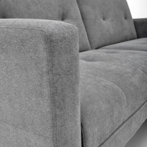 CORNER kokoontaitettava sohva ottomaanilla, väri: harmaa