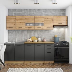 PERŁA 260 - ARTISAN OAK/DARK GRAY