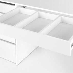 Laatikollinen meikkipöytä HOLLY, valkoinen