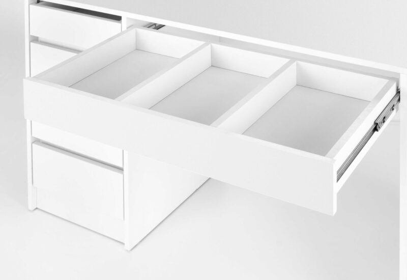 Laatikollinen meikkipöytä HOLLY, valkoinen