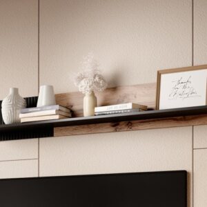 Hylly RAVENO P-1, tammi / musta