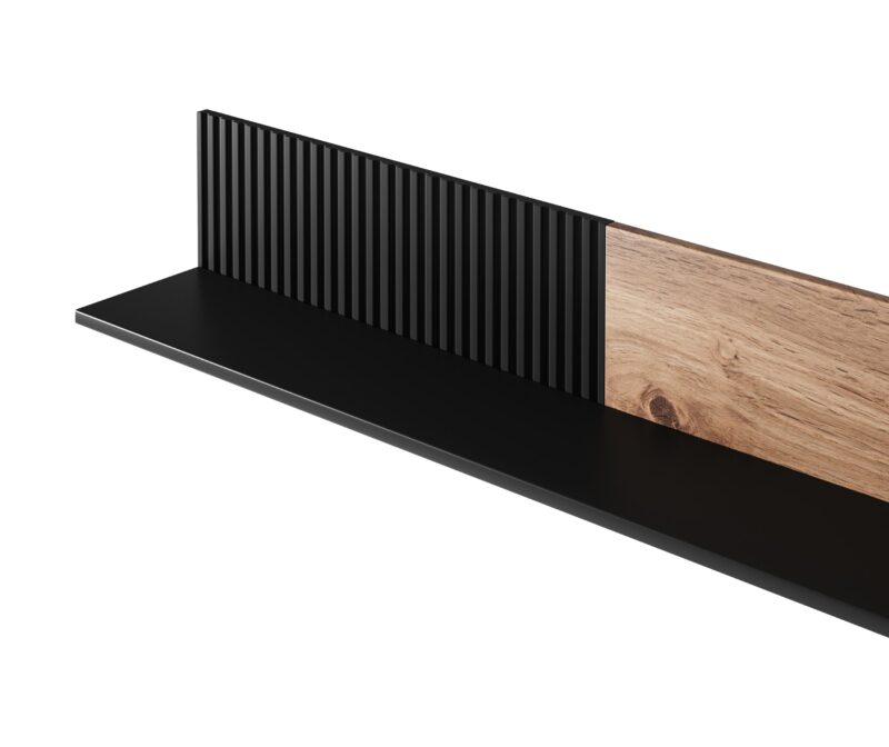 Hylly RAVENO P-2, tammi / musta