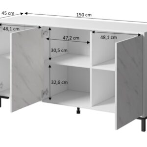 MARMO KOM 150/3D valkoinen