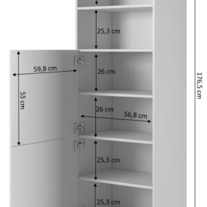 KAAPPI 60 ABETO matto valkoinen/ kiiltävä valkoinen