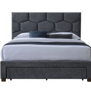 Sänky HARRIET, harmaa sametti