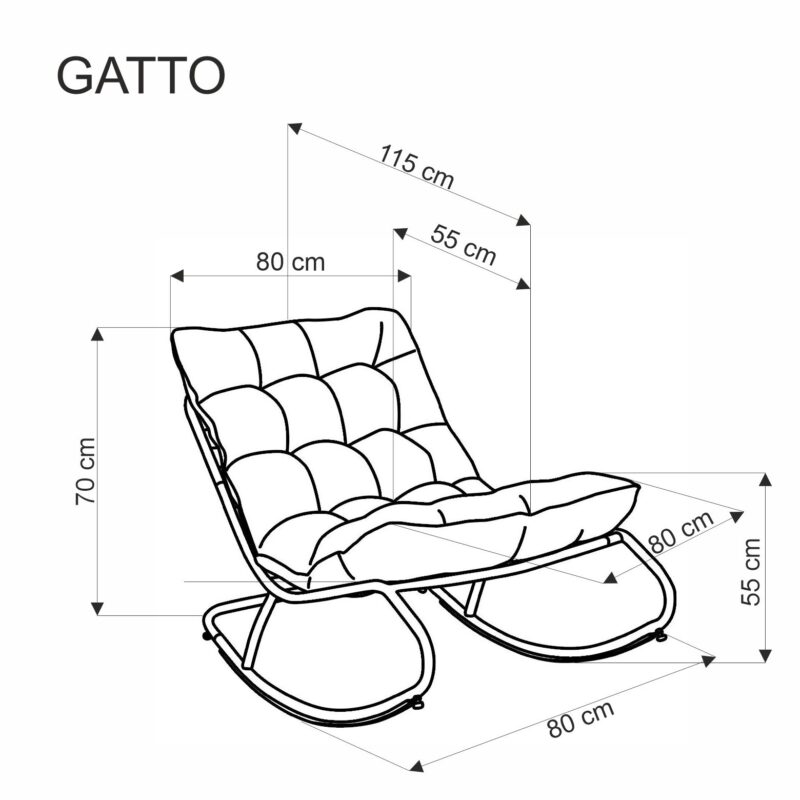 GATTO vapaa-ajan tuoli, harmaa
