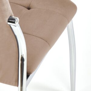 K416 tuoli, beige sametti