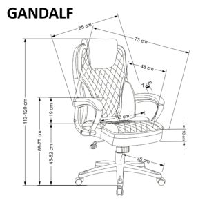GANDALF tuoli, musta/harmaa