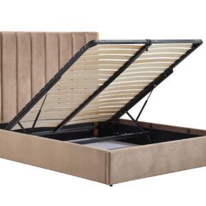 Sänky PALAZ 160, beige / kultainen