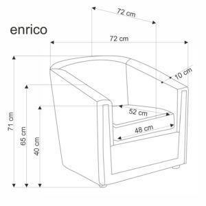 ENRICO vapaa-ajan tuoli, harmaa