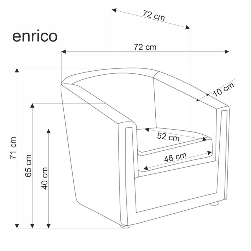 ENRICO vapaa-ajan tuoli, harmaa