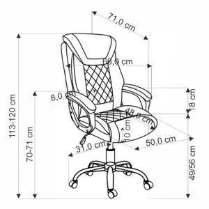 HELDER 2 Executive o.chair: harmaa