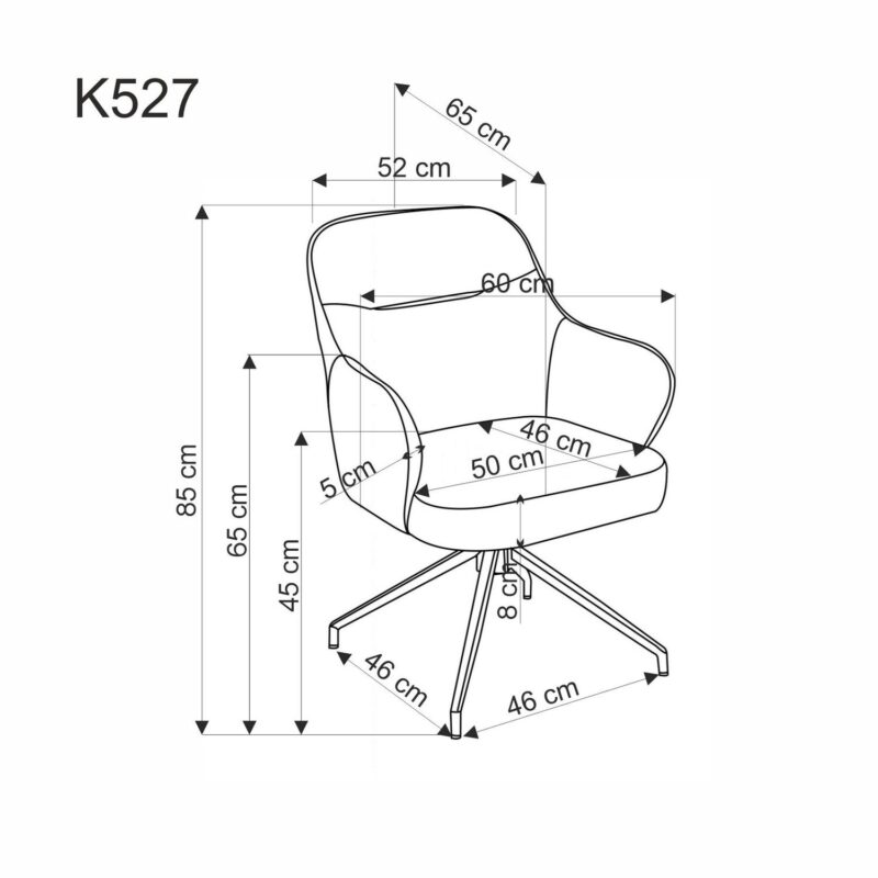 K527 tuoli, harmaa