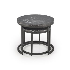 OREO kahden hengen setti c. pöydät - musta marmori / musta
