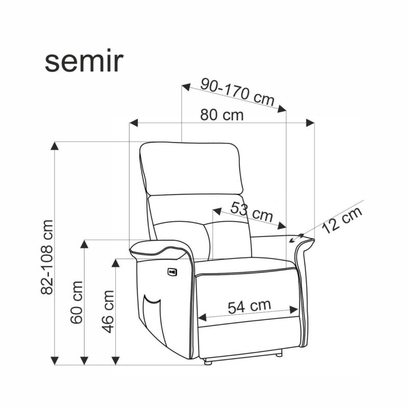 SEMIR vapaa-ajan tuoli, musta