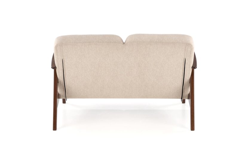 MILANO 2S sohva, beige CASTEL#15 / tumma pähkinä