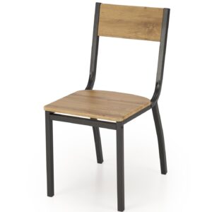 MILTON pöytä + 4 tuolia väri: luonnollinen / musta