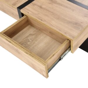 Kahvipöytä SEVANO, tammi / musta