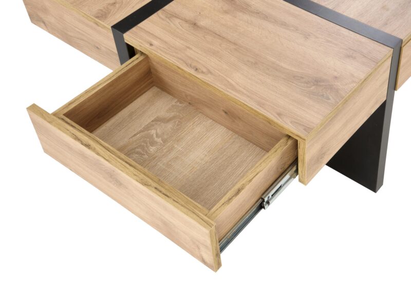 Kahvipöytä SEVANO, tammi / musta