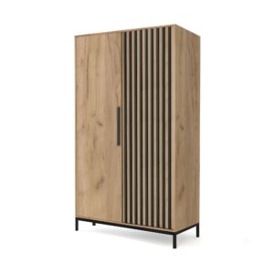 LAMINO S-1 vaatekaappi, askartelutammea / musta