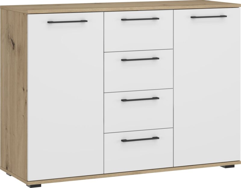 FORMO - KM-2 lipasto MODULAARIIN VAATEKAAPPIJÄRJESTELMÄÄN - käsityöläinen tammi / valkoinen