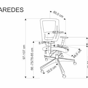 PAREDES työtuoli, musta
