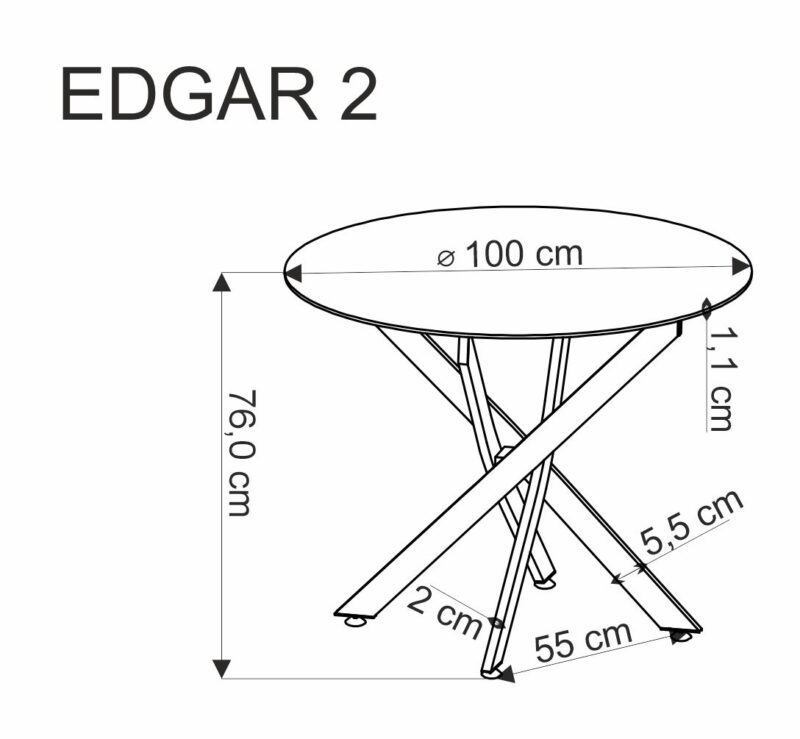 EDGAR 2 pöytä, kansi - valkoista marmoria, jalat - mustat
