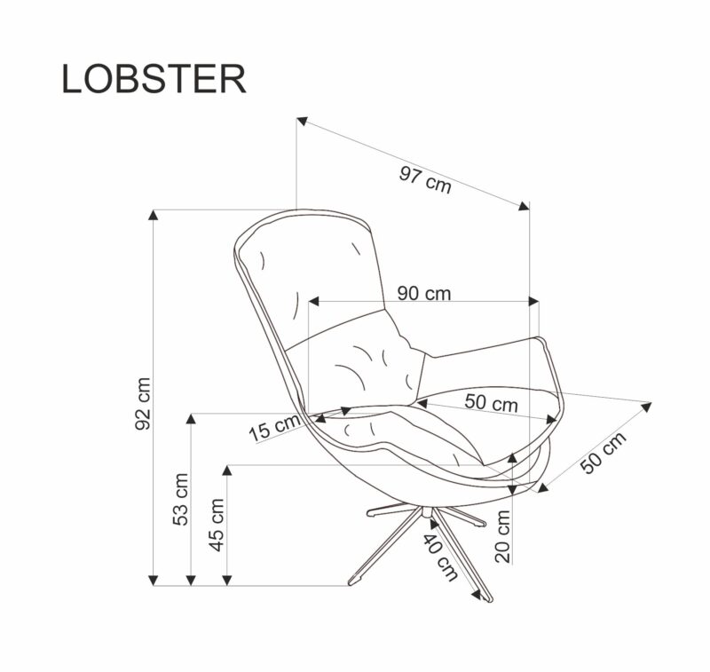LOBSTER vapaa-ajan tuolin väri: beige