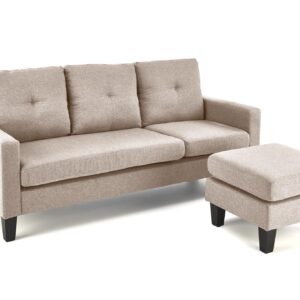 GERSON sohva ottomaanilla, väri: beige