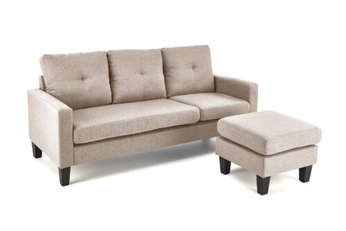 GERSON sohva ottomaanilla, väri: beige