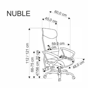 NUBLE-työtuoli, väri: musta