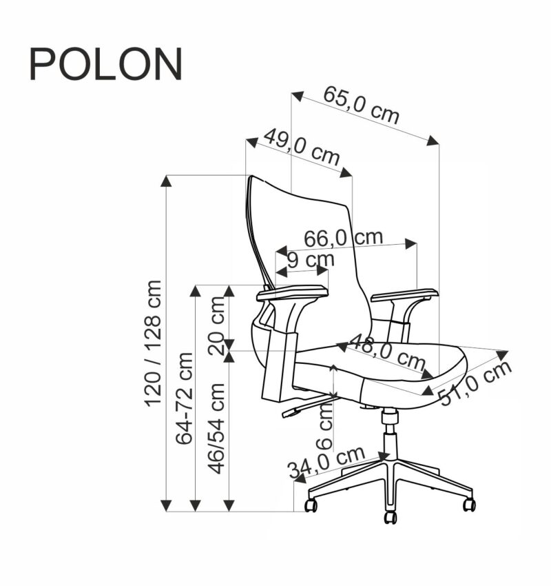 POLON-työtuolin väri: musta