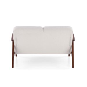 MILANO 2S sohva, vaalea beige CASTEL#04 / tumma pähkinä