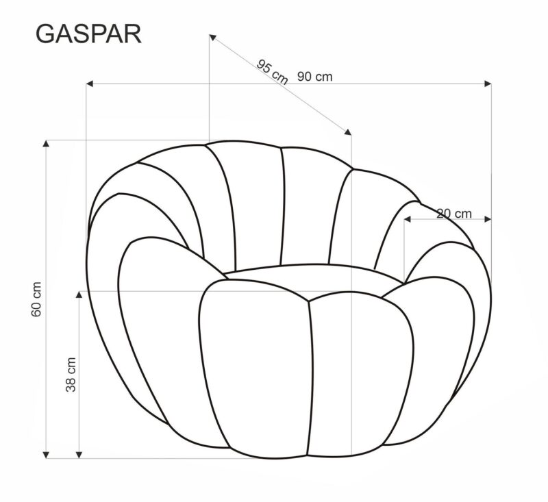 GASPAR 2 vapaa-ajan tuoli, beige