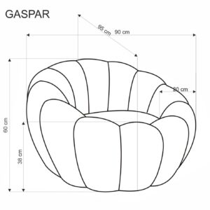 GASPAR 2 vapaa-ajan tuoli, sinappi