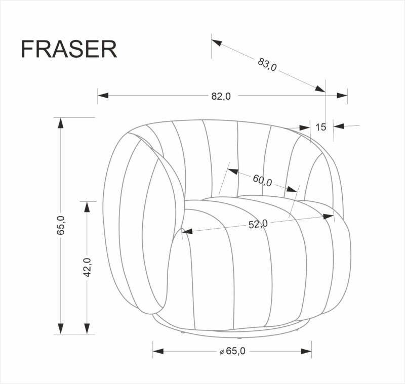 FRASER, vapaa-ajan tuoli, kerma