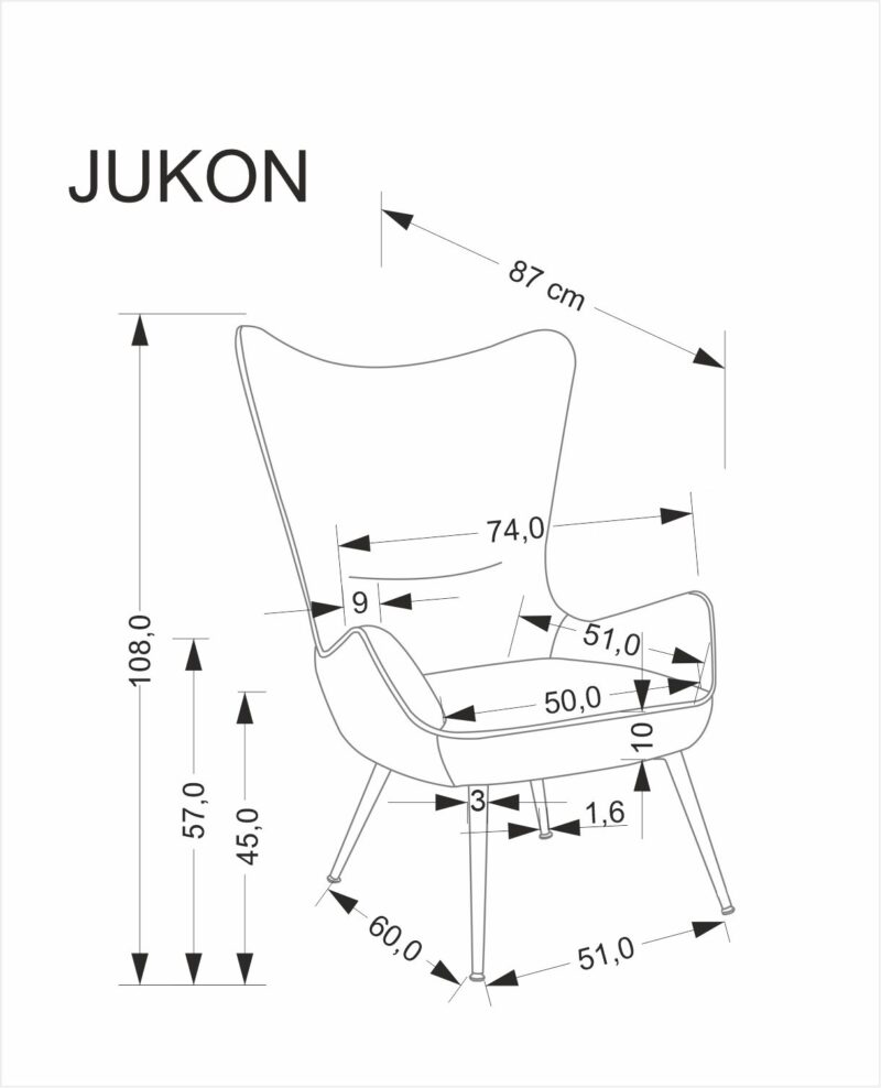 JUKON vapaa-ajan tuoli, kerma