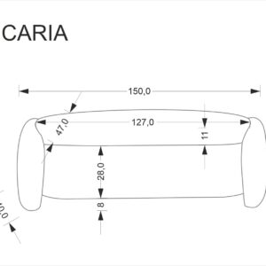 FICARIA penkki säilytystoiminnolla, kermainen