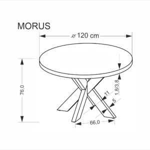 MORUS pyöreä pöytä, luonnollinen