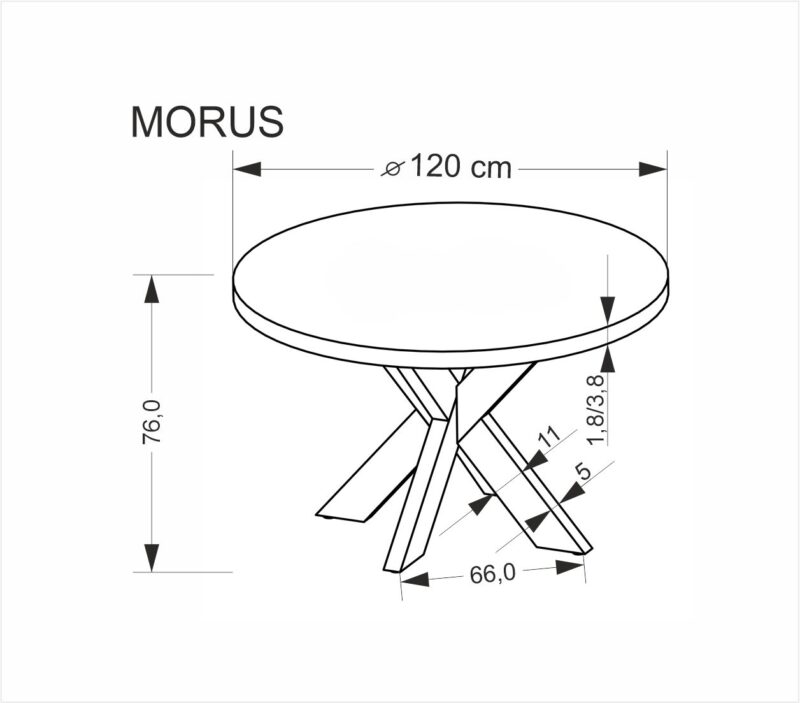 MORUS pyöreä pöytä, luonnollinen
