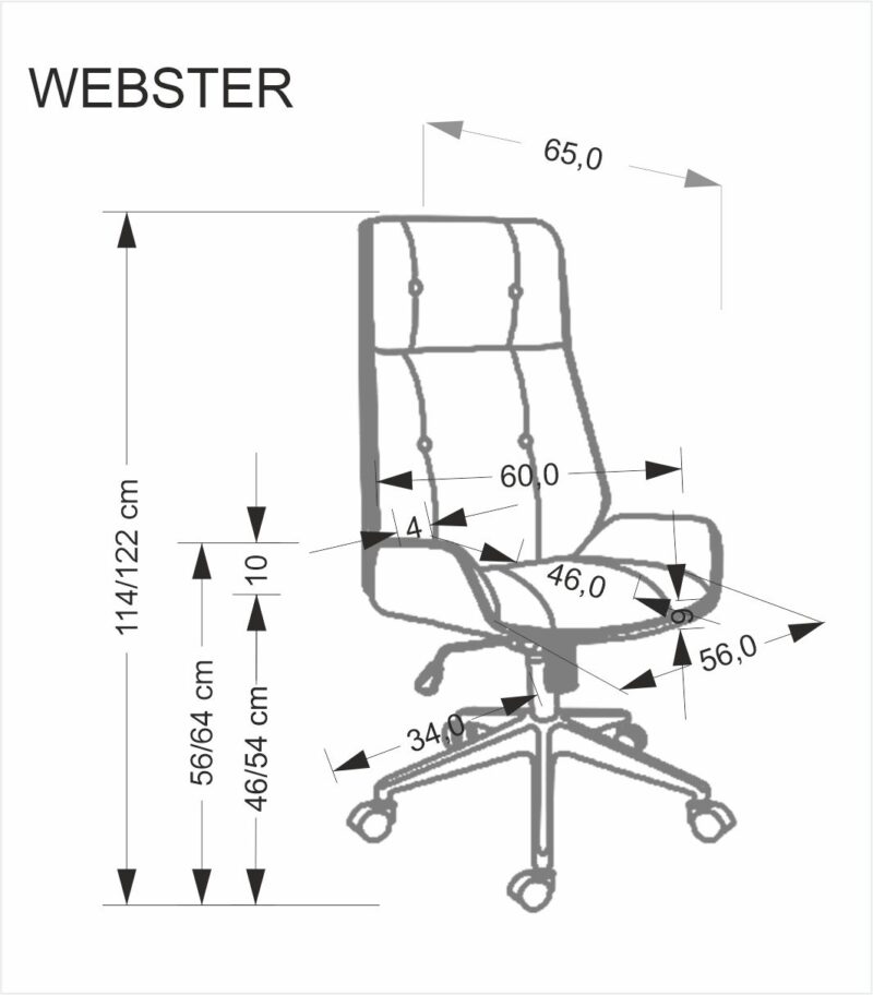 WEBSTER o.tuoli, pähkinä/musta