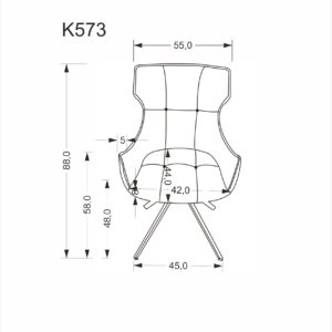 K573 tuoli, harmaa