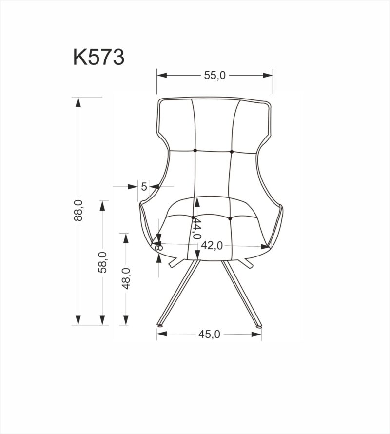 K573 tuoli, harmaa