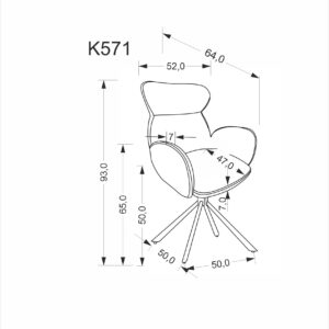 K571 tuoli, harmaa