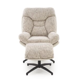 KRONOS nojatuoli ottomaanilla, beige / monivärinen