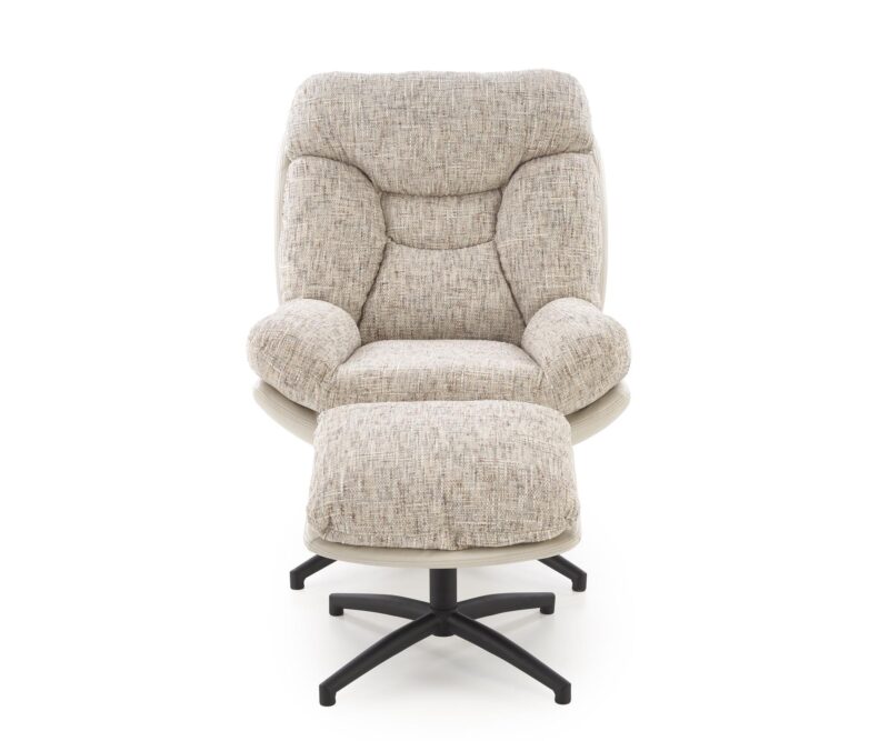 KRONOS nojatuoli ottomaanilla, beige / monivärinen